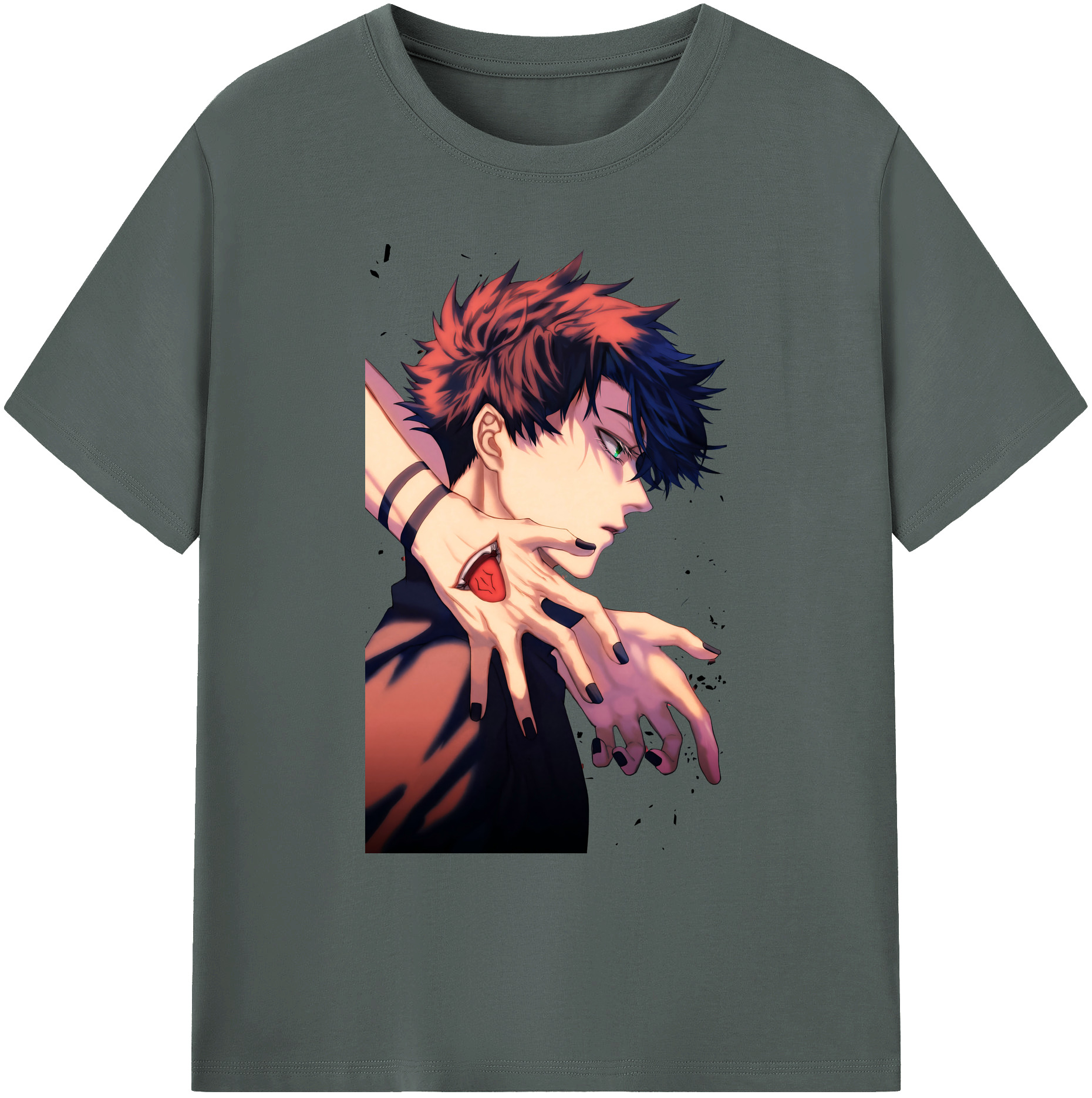 （画像用） 呪術廻戦 Jujutsu Kaisen 綿100％ メンズ半袖Tシャツ｜肌触りやわらか＆通気性